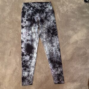 Electric & Rose Black and White Tie-Dye Leggings
